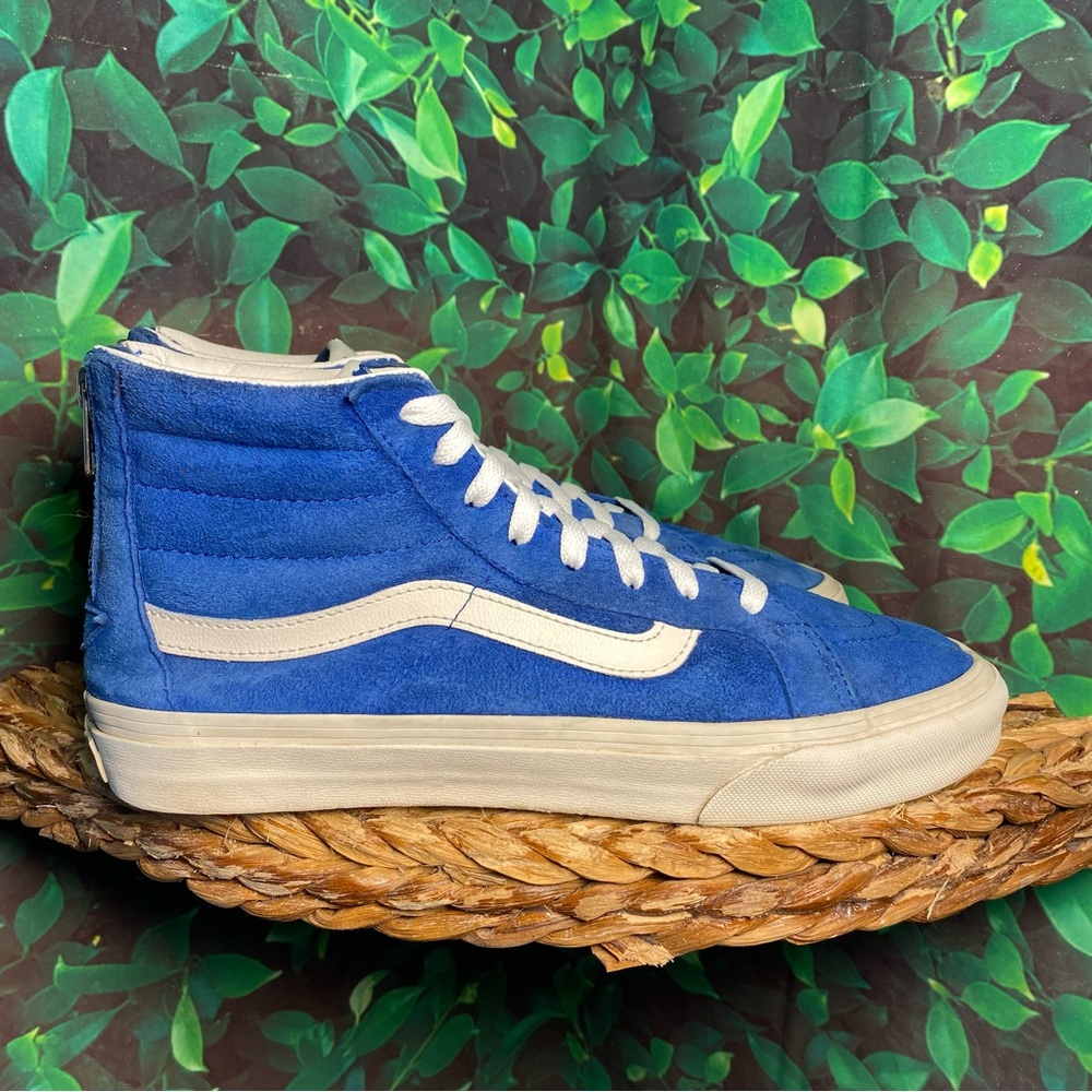 Vans sk8 hi blue white suede 3m